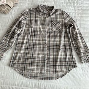 Women’s Gray/Beige Denim & Co. Fleece Flannel